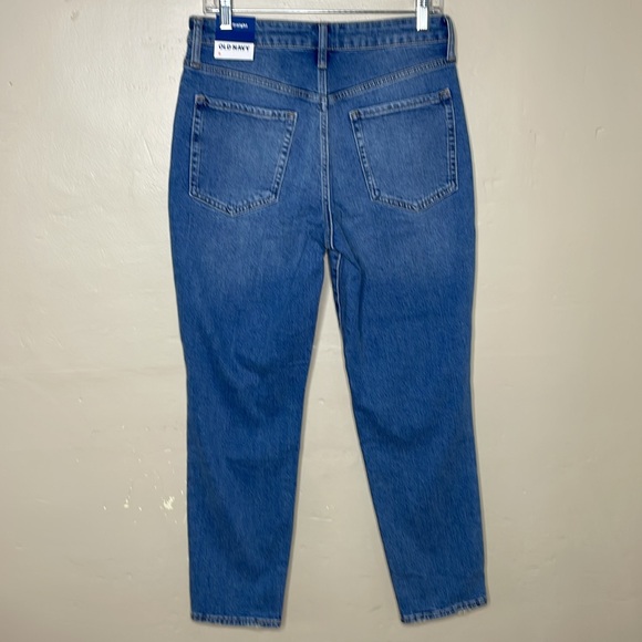 OLD NAVY Jeans High Rise O.G. Straight Ankle Secret Slim Pockets Distress Size 8 - Picture 1 of 13
